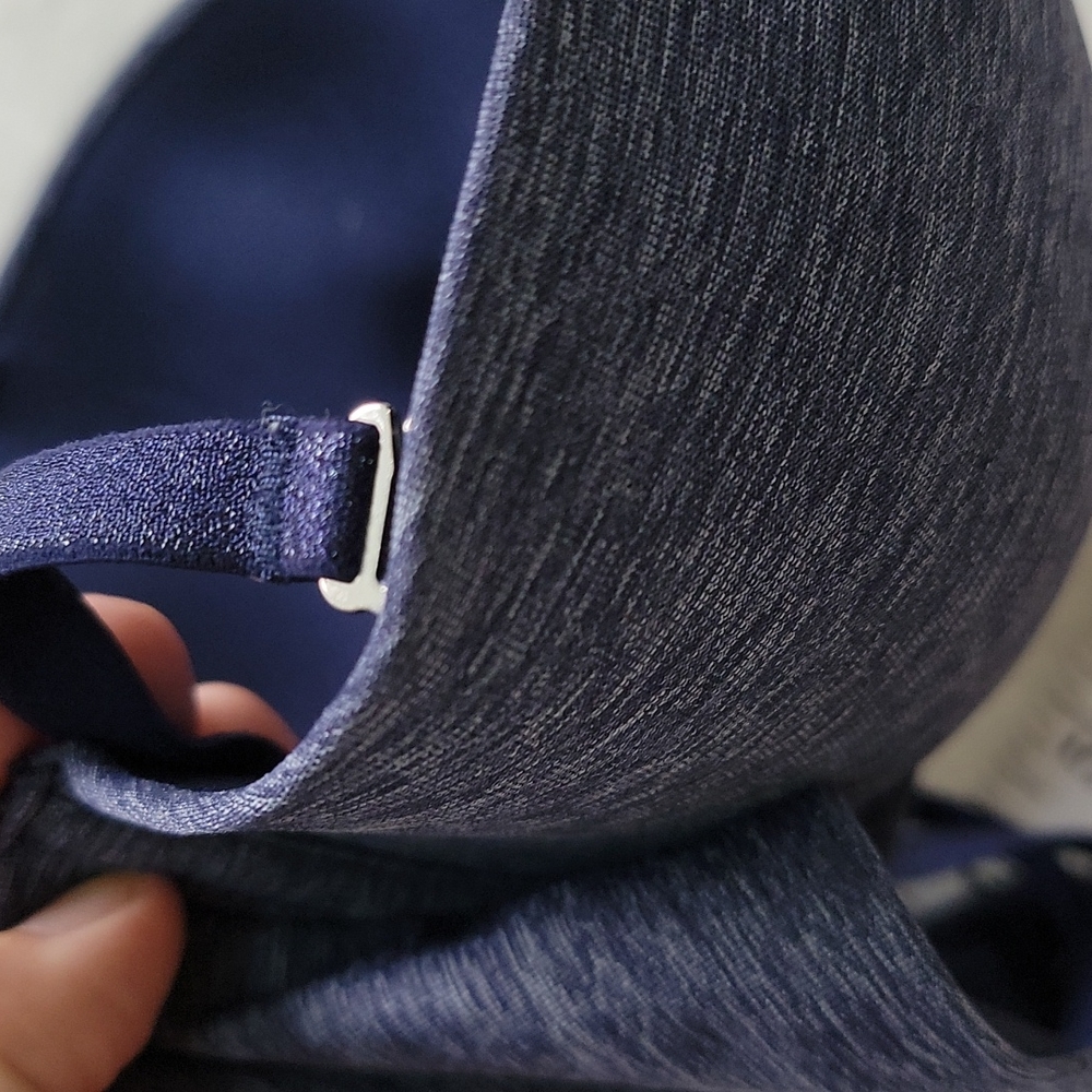 🧸 AERIE HEATHER NAVY DARK BLUE STRAPLESS OR STRAP T SHIRT COMFORT EVERYDAY BRA - Picture 8 of 8